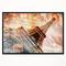 Designart - Paris Eiffel TowerParis - Contemporary Canvas Art Print in Black Frame